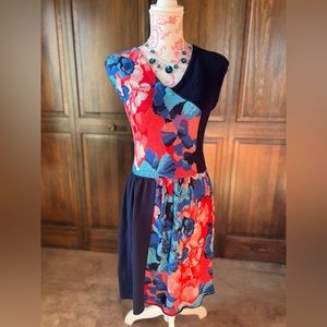 Anthropologie Leifsdottir Floral Sweater Dress Size Small